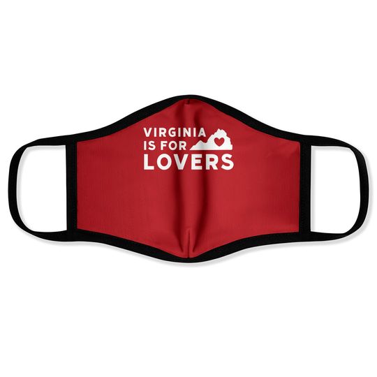 Virginia Is For Lovers Simple Vintage - Virginia Is For Lovers - Face Masks