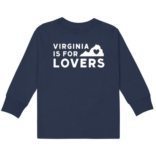 Virginia Is For Lovers Simple Vintage - Virginia Is For Lovers -  Kids Long Sleeve T-Shirts