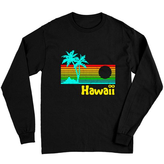 '80s Retro Vintage Hawaii (distressed look) - Hawaii - Long Sleeves