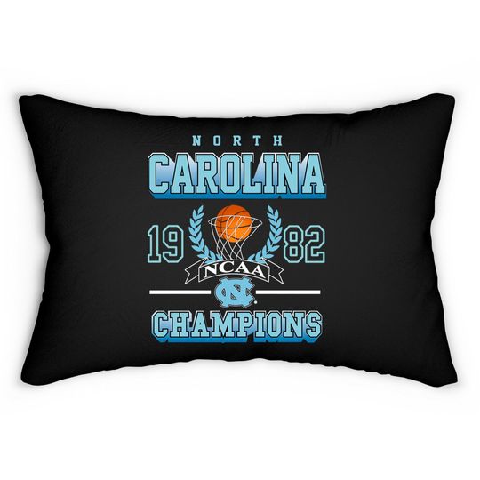Vintage UNC Collegiate 82 Champions Lumbar Pillows, University Of Basketball