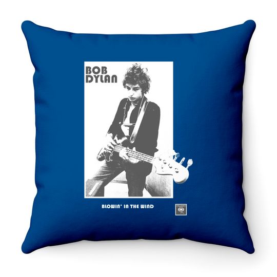 Bob Dylan Blowin in the Wind Rock Throw Pillow Throw Pillows