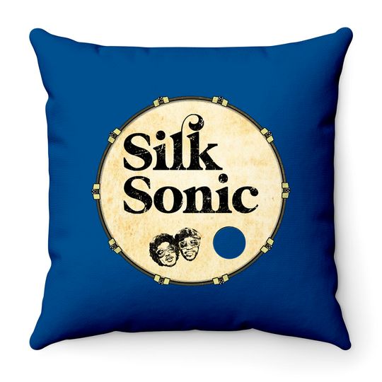 Classic Fans Worn Out Silk Bass Drum Head Sonic Cute Fans Classic Throw Pillows