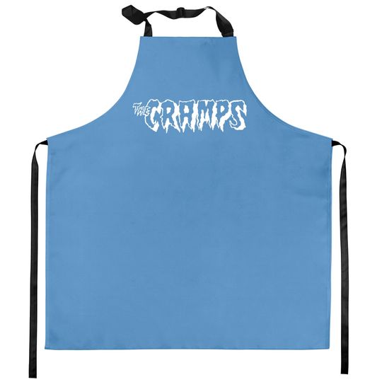 The Cramps Unisex Kitchen Aprons: Logo - White (Red)