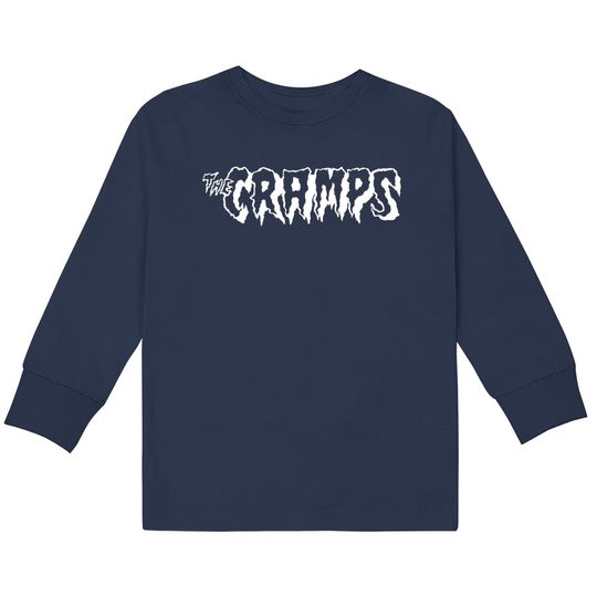 The Cramps Unisex  Kids Long Sleeve T-Shirts: Logo - White (Red)