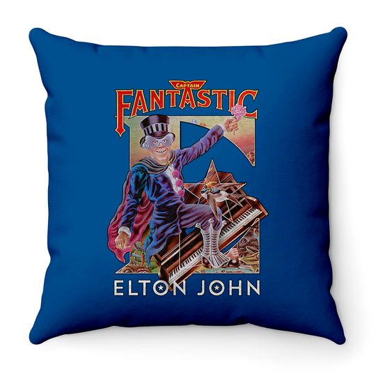 Elton John Captain Fantastic Brown Dirt Cowboy Throw Pillow Throw Pillows