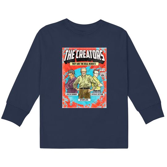 The Creators - Stan Lee -  Kids Long Sleeve T-Shirts