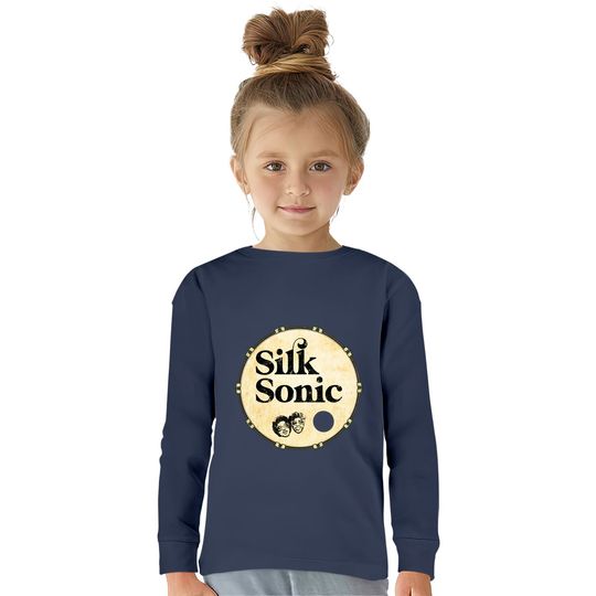 Classic Fans Worn Out Silk Bass Drum Head Sonic Cute Fans Classic  Kids Long Sleeve T-Shirts
