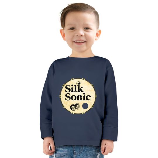 Classic Fans Worn Out Silk Bass Drum Head Sonic Cute Fans Classic  Kids Long Sleeve T-Shirts