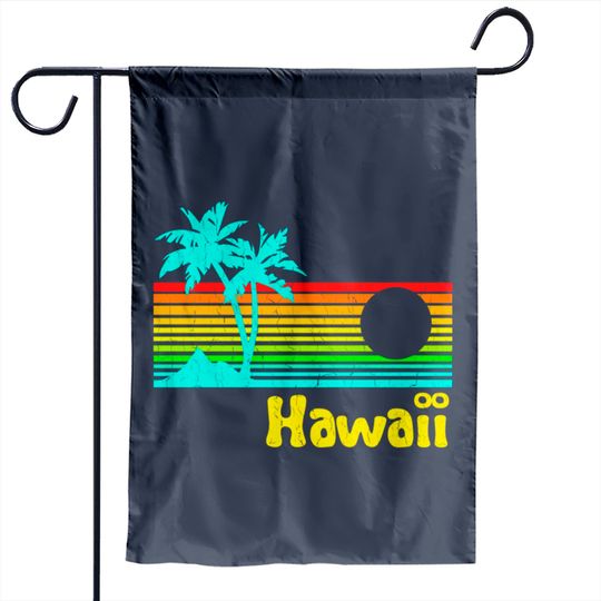 '80s Retro Vintage Hawaii (distressed look) - Hawaii - Garden Flags