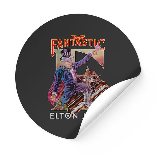 Elton John Captain Fantastic Brown Dirt Cowboy Sticker Stickers