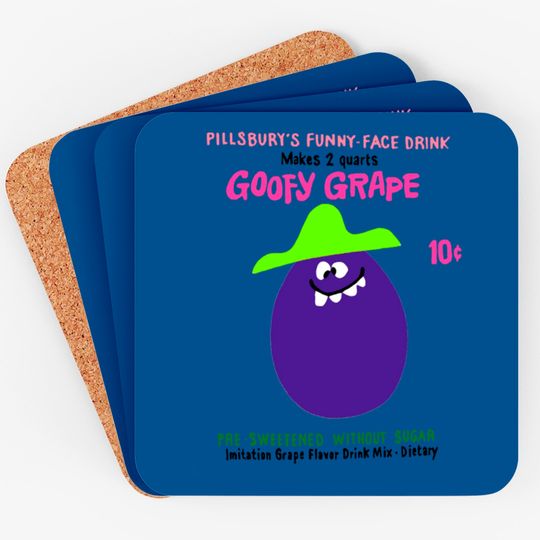 Funny Face Drink Mix "Goofy Grape" - Kool Aid - Coasters