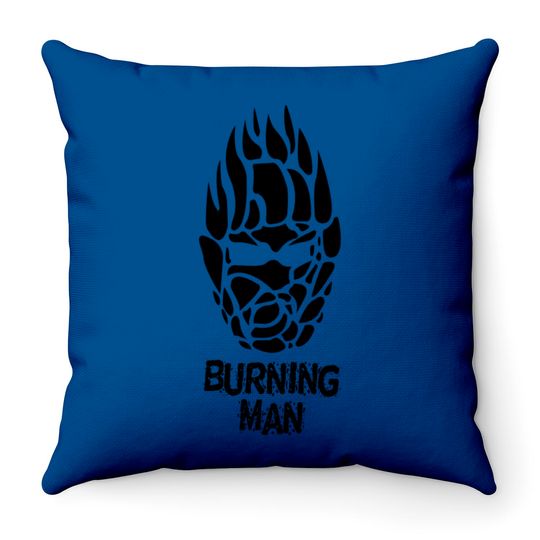 Burning Man (Black) - Burning Man - Throw Pillows