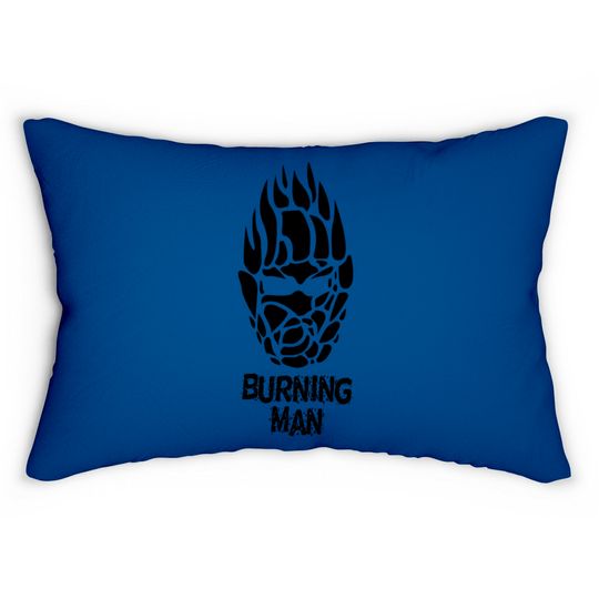 Burning Man (Black) - Burning Man - Lumbar Pillows