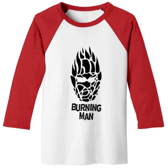 Burning Man (Black) - Burning Man - Baseball Tees