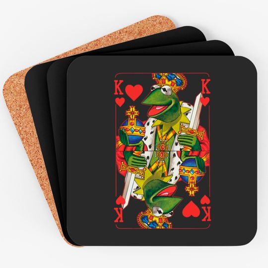 THE MUPPET KERMIT IS KING CARD LOVE - Kermit - Coasters
