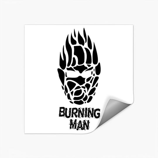 Burning Man (Black) - Burning Man - Stickers