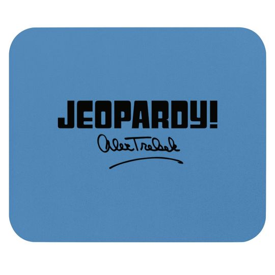 Jeopardy Alex Trebek Signature - Black - Alex Trebek - Mouse Pads