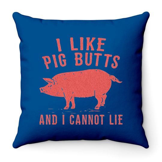 i like pig butts vintage - Pig Butts - Throw Pillows