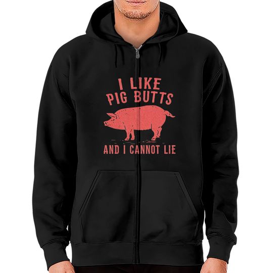 i like pig butts vintage - Pig Butts - Zip Hoodies