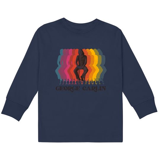 George Carlin Retro Fade - George Carlin -  Kids Long Sleeve T-Shirts