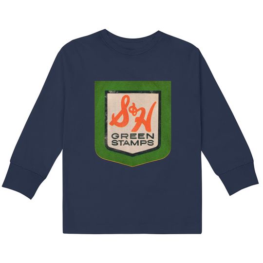 Green Stamps - Green Stamps -  Kids Long Sleeve T-Shirts