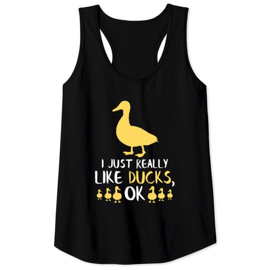 Funny Duck Gifts Funny Bird Lover Fowl Animal Gift Tank Tops