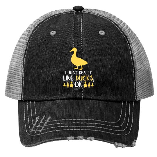 Funny Duck Gifts Funny Bird Lover Fowl Animal Gift Trucker Hats