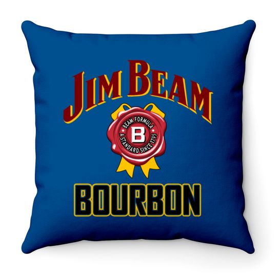 jim beam BOURBON Throw Pillows