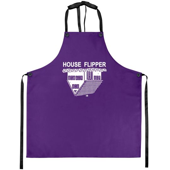 FUNNY HOUSE FLIPPER - REAL ESTATE Apron Aprons