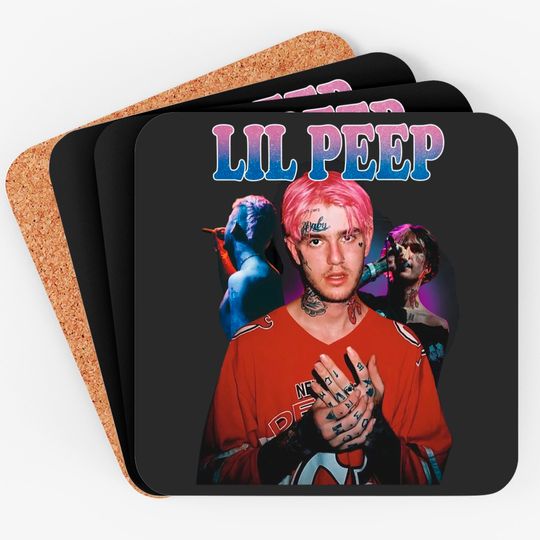 LIL PEEP Boxing, Rap Hip Hop, 90's Bootleg  Coasters