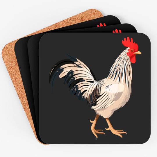 Realistic rooster Coasters