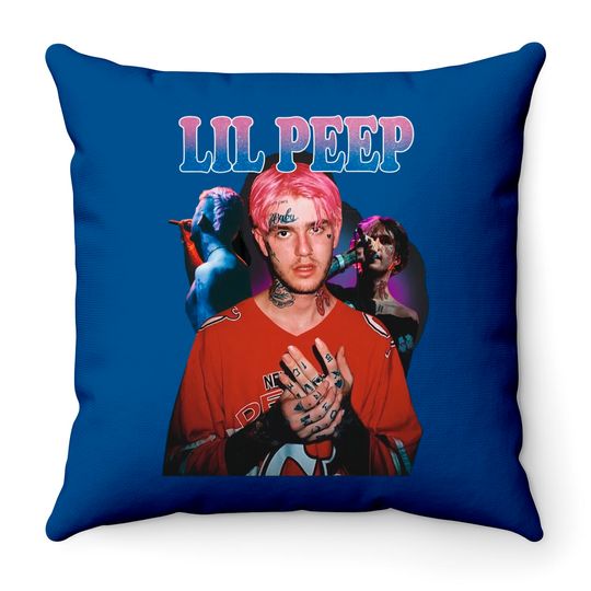 LIL PEEP Boxing, Rap Hip Hop, 90's Bootleg  Throw Pillows