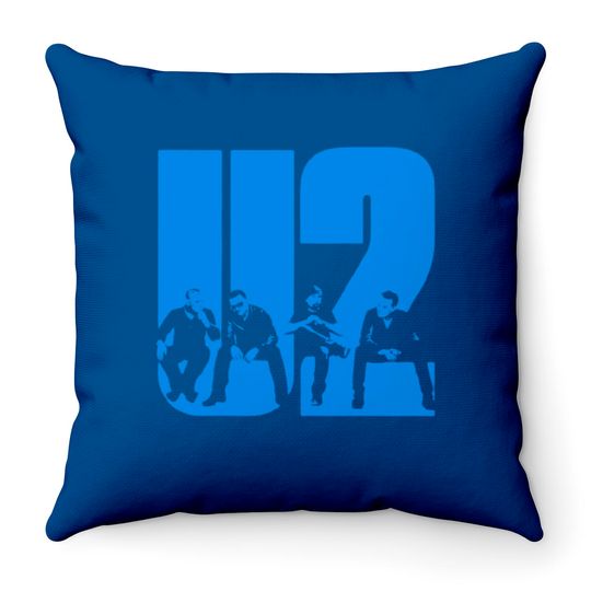 U2 Throw Pillows, U2 Vintage Throw Pillows, U2 Rock Band Throw Pillows, Rock Band Throw Pillows, U2 Fans Gift, Music Tour Merch, 2022 Band Tour Throw Pillows