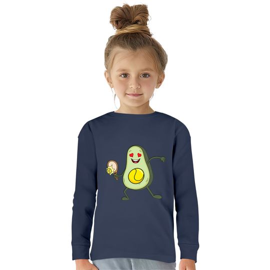 Tennis Avocado tennis player girl gift  Kids Long Sleeve T-Shirts