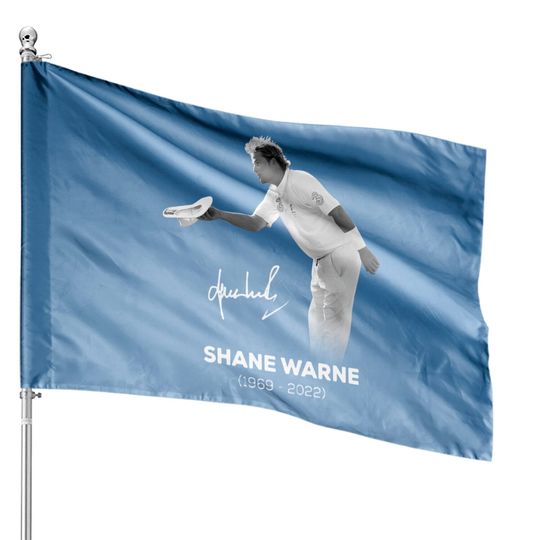 RIP Shane Warne Signature House Flags, Memories Shane Warne  1969-2022 House Flags