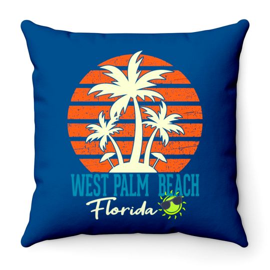 West Palm Beach Florida Beach Trees Orange Sunset
