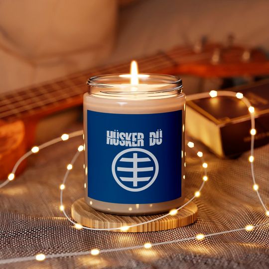 Blue Husker Du Circle Logo 1 Scented Candle Scented Candles