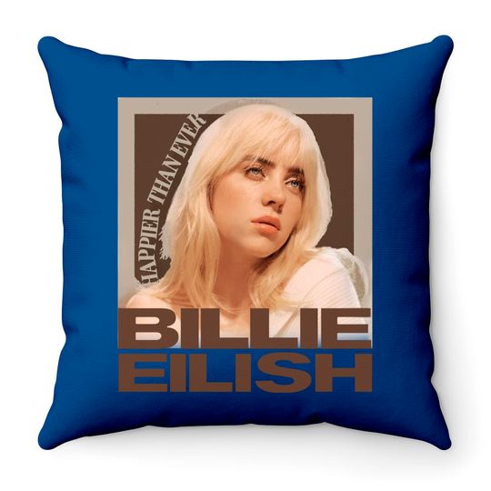 Billie Eilish Happier Than Ever The World Tour 2022 Throw Pillows