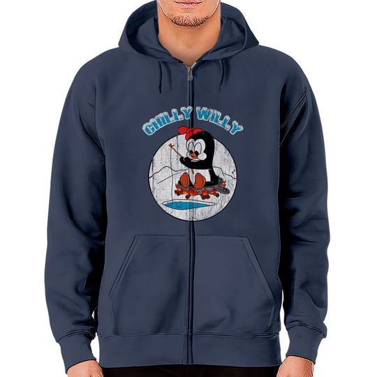 Distressed Chilly willy - Chilly Willy - Zip Hoodies