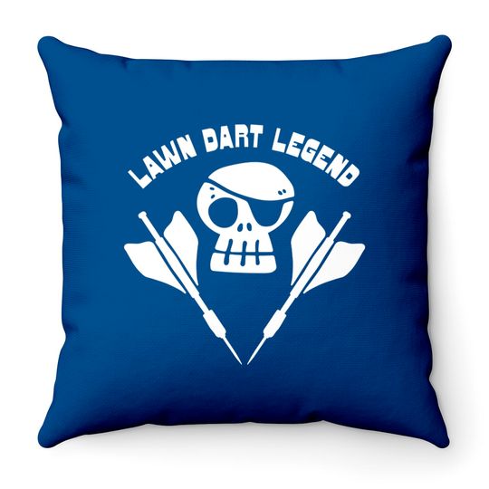 Lawn Dart Legend - Lawn Darts - Throw Pillows
