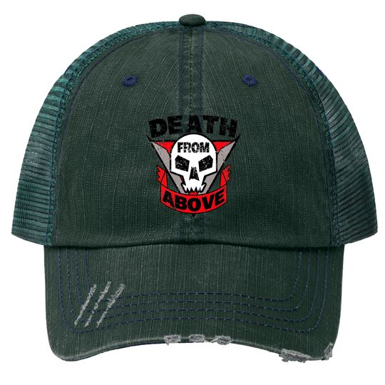 Starship Troopers Death From Above Distressed - Starship Troopers - Trucker Hats