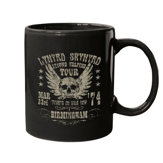 Lynyrd Skynyrd 1974, distressed - Lynyrd Skynyrd - Mugs