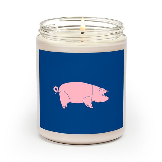 PIG FLOYD Scented Candle, the 70s Scented Candles, Pink Floyd Scented Candle, pink floyd Scented Candle, retro Scented Candle,rock Scented Candle, pink pig - Pink Floyd - Scented Candle