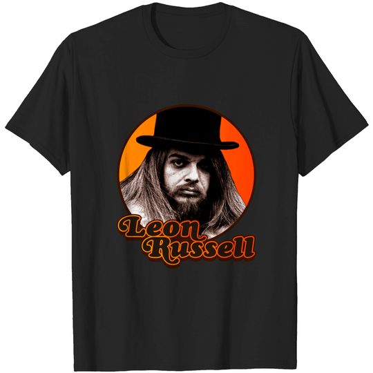 Leon Russell ))(( Retro Country Folk Legend - Leon Russell - T-Shirt