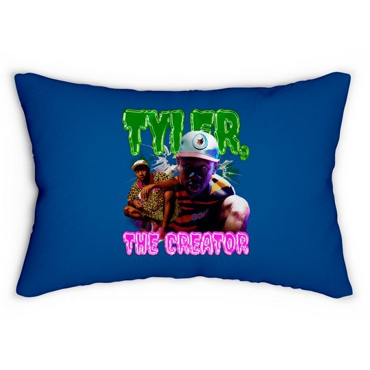 Tyler the Creator Lumbar Pillows - Graphic Lumbar Pillows, Rapper Lumbar Pillows, Hip Hop Lumbar Pillows