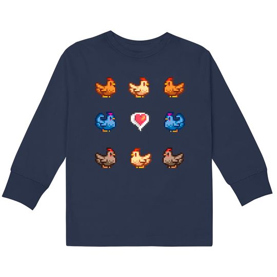 Stardew Valley Chickens - Stardew Valley -  Kids Long Sleeve T-Shirts