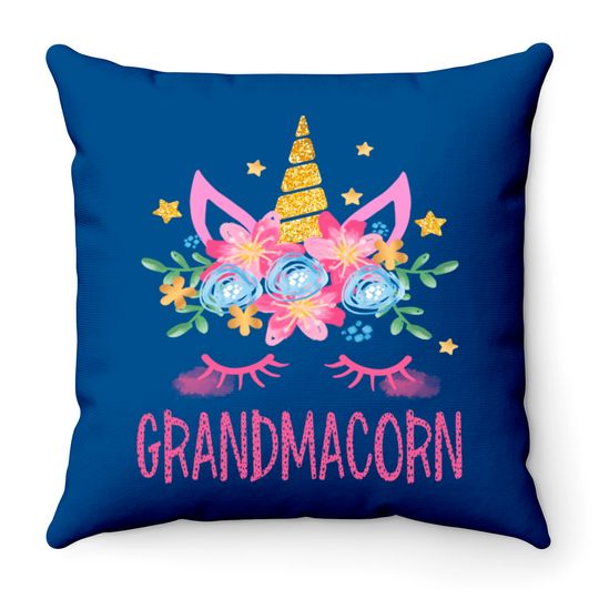 Grandmacorn - Grandma - Throw Pillows