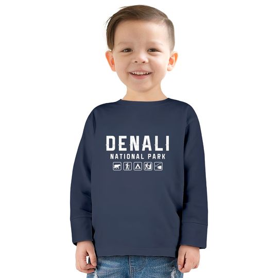 Denali National Park, Alaska - National Park -  Kids Long Sleeve T-Shirts
