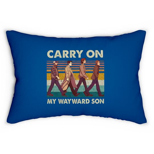 Supernatural Carry On My Wayward Son Abbey Road Vintage Lumbar Pillows
