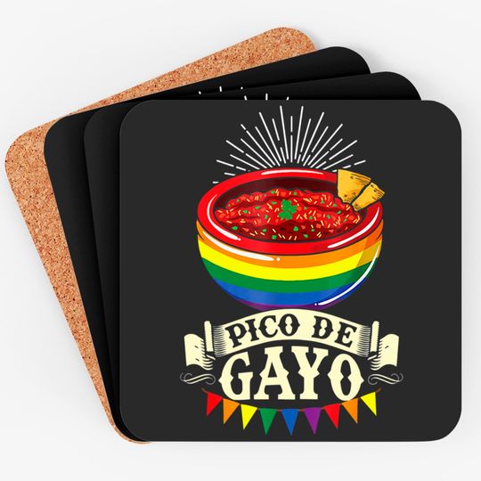 Pico De Gayo Cinco De Mayo Gay Pride LGBT Awareness Coasters
